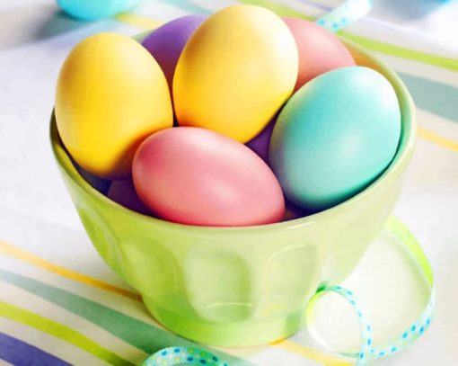 Colorful Easter Eggs paint by numbers