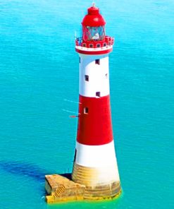Lighthouse In The Middle Of Sea Water paint by numbers