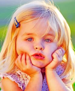Little Blond Girl paint by numbers