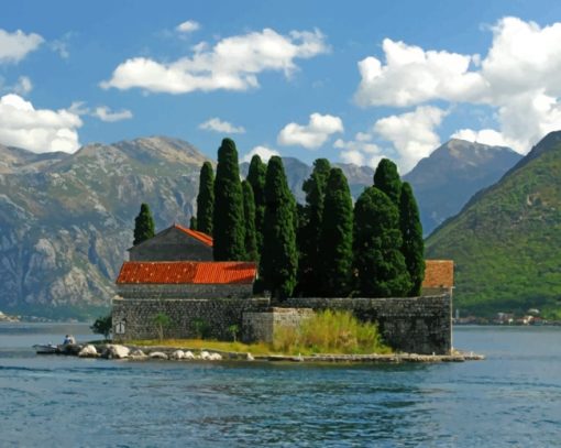 Montenegro Small Island paint by numbers