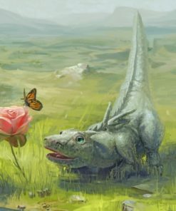 Nature Life Dinosaurs Illustration paint by numbers