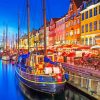 Nyhavn Canal Danmark paint by numbers