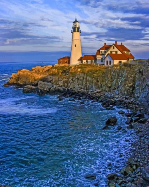 Portland Head Light paint by numbers