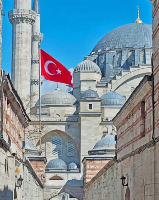 Suleymaniye Mosque Turkey paint by numbers