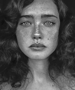 Beautiful Girl With Freckles paint by numbers