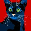 Black Cat Pop Art paint by numbers