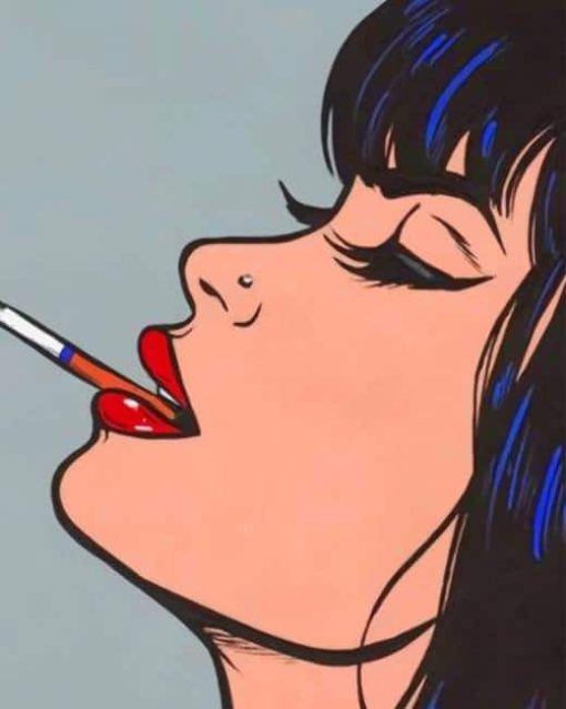 Girl Smoking Pop Art paint by numbers