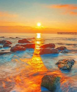 Seascape Sunset paint by numbers