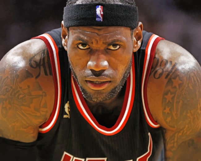 Lebron James In Nba Basketball Paint By Numbers - NumPaints - Paint by  numbers