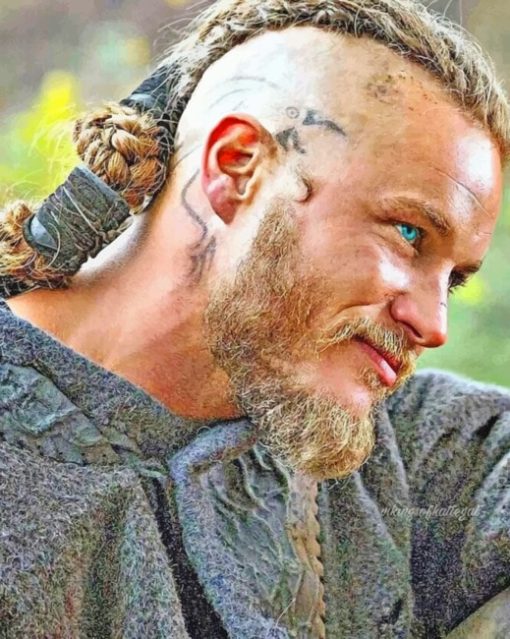 Ragnar Lothbrok Vikings paint by numbers
