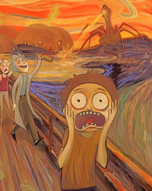 Rick And Morty Scream paint by numbers