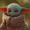 Star Wars Artwork The Mandalorian Baby Yoda paint by numbers