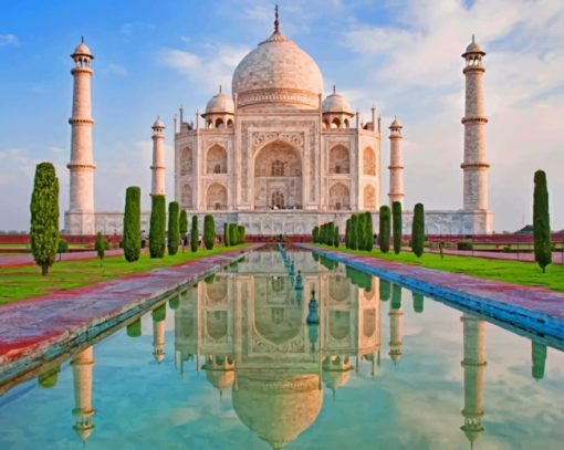 Taj Mahal India paint by numbers
