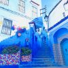 The Blue City Morocco paint by numbers