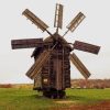 Wooden Windmill Model paint by numbers