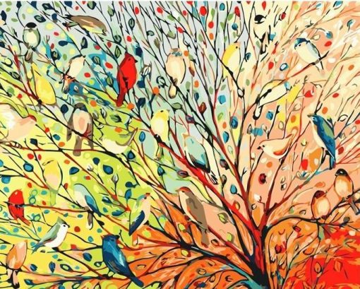 100 Colorful Birds paint by numbers