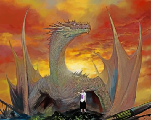 Boy And His Dragon paint by numbers
