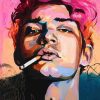 Smoking Boy Art Paint by numbers