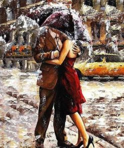 Hug in the rain paint by numbers