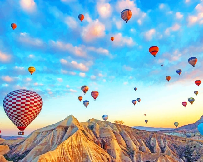 Cappadocia Balloons Paint By Numbers