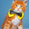 Cat With Neck Bow Tie paint by numbers