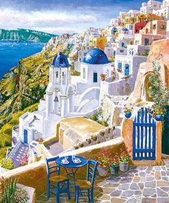 View from Santorin paint by numbers