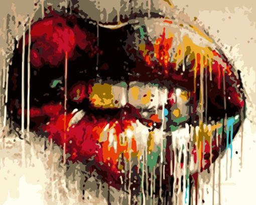Exciting Lips paint by numbers