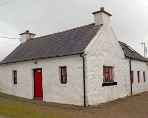 Historical Irish Cottage paint by numbers