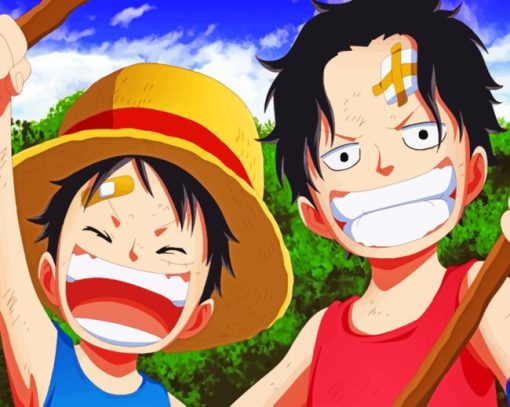 Luffy and Ace Paint By Numbers