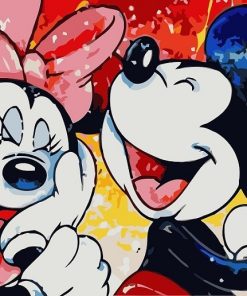Mickey Mouse And Minnie paint by numbers
