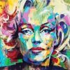 Colorful Marilyn Monroe Portrait paint by numbers