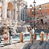 Trevi Fountain At Rome paint by numbers
