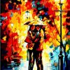 Romantic Lover Under Rain paint by numbers