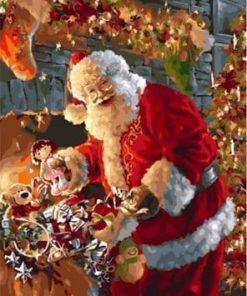 Merry Christmas Crazy Santa Paint by numbers