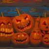 Scary Halloween Pumpkins paint by numbers