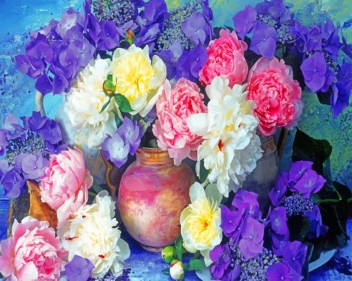 Still Life With Peonies Paint By Numbers