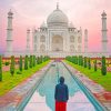 Taj Mahal During Sunset Paint By Numbers