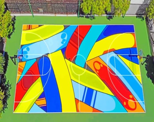 Bright Colorful Court paint by numbers