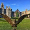 Ashford Castle And Bird Sculpture paint by numbers