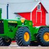 John Deere Green Tractor Paint by numbers