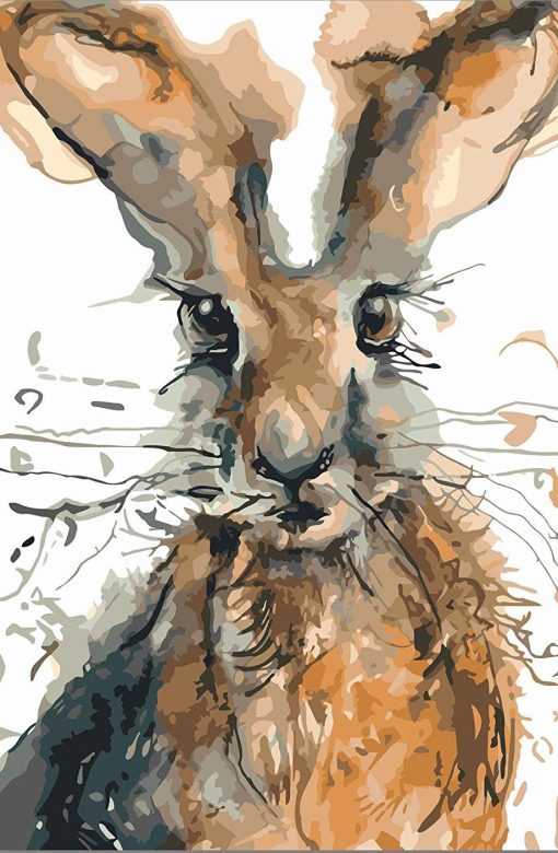 Watercolor Rabbit Paint by numbers
