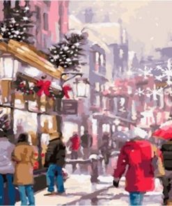 Christmas Street paint by numbers