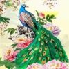 Beautiful Green Peacock paint by numbers