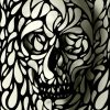 White and Black Dye Skull paint by numbers