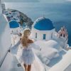 Blondy Girl In Santorini Paint by numbers