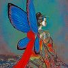Butterfly Asian Woman paint by numbers