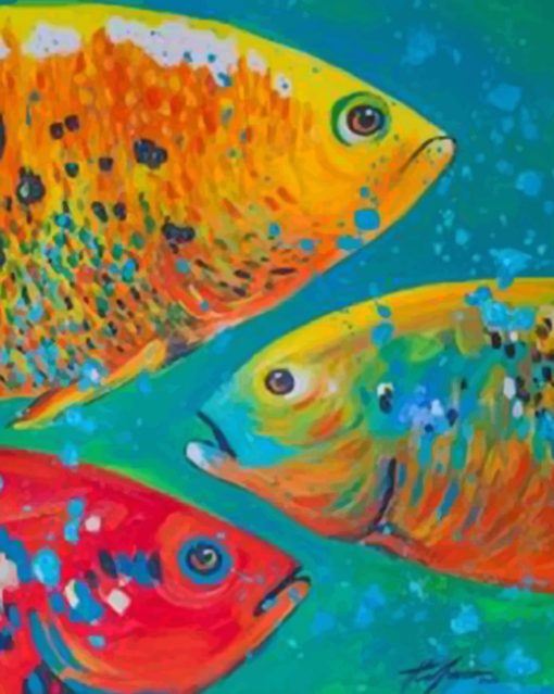 Colorful Fishes paint by numbers
