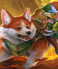 Corgi And Fairy Paint by numbers