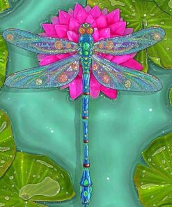 dragonfly illustration Paint by numbers