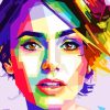 Lily Collins Paint by numbers